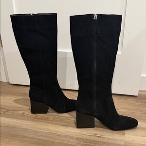 Aqua college Black Heeled Boots size us 9.5 new with box waterproof